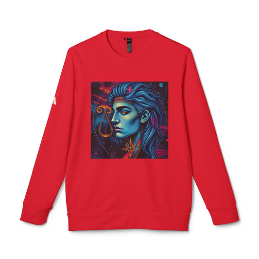 Adidas, Unisex Fleece Crewneck Sweatshirt, Libra, Pop Art, Zodiac