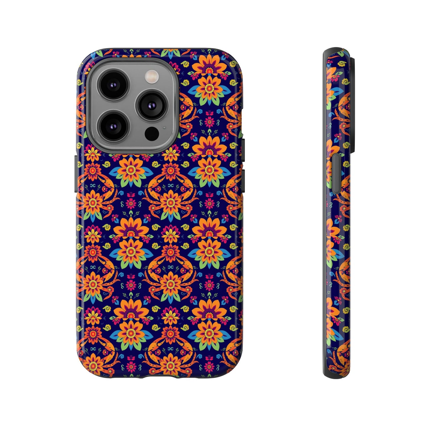 Tough Cases, Cancer, Zodiac, Flower Pattern