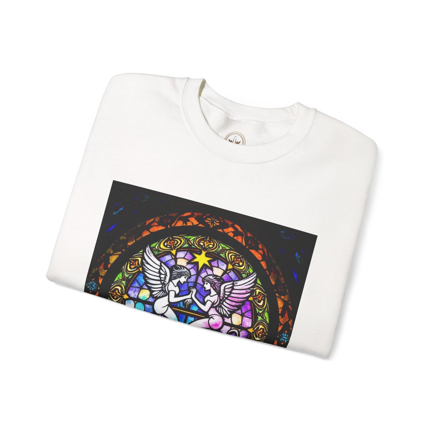 Unisex Heavy Blend™ Crewneck Sweatshirt, Glass 1, Gemini Zodiac Design