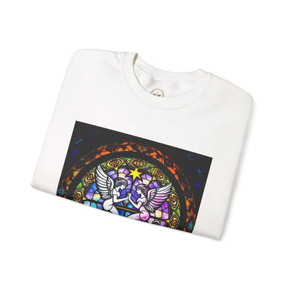Unisex Heavy Blend™ Crewneck Sweatshirt, Glass 1, Gemini Zodiac Design