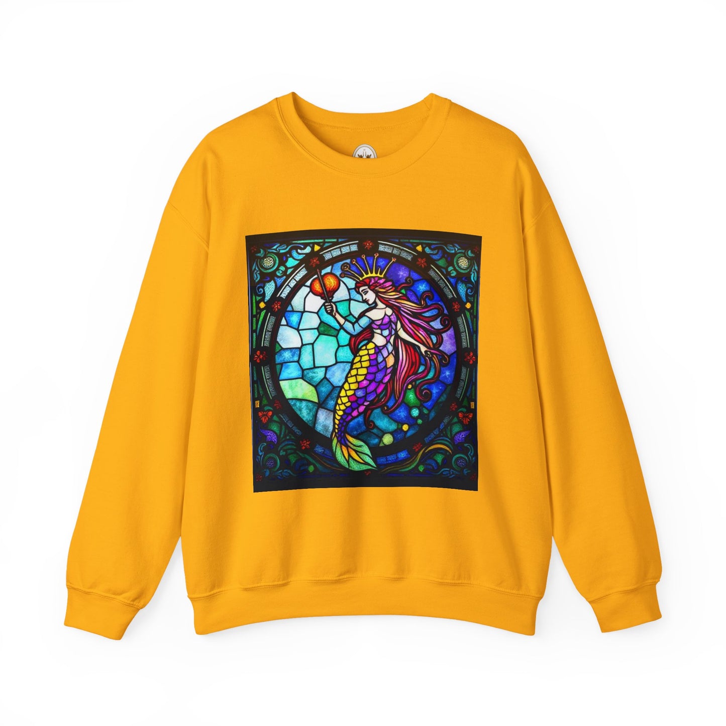 Unisex Heavy Blend™ Crewneck Sweatshirt, Glass, Aquarius Zodiac Design