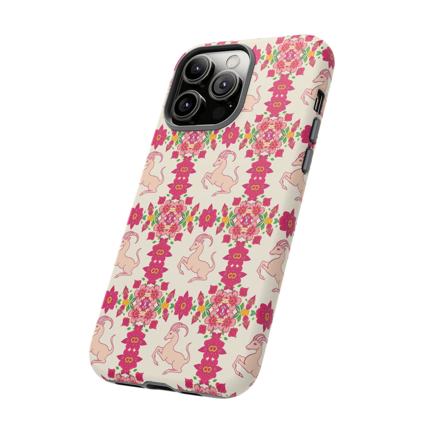 Tough Cases, Capricorn, Zodiac v3, Flower Pattern