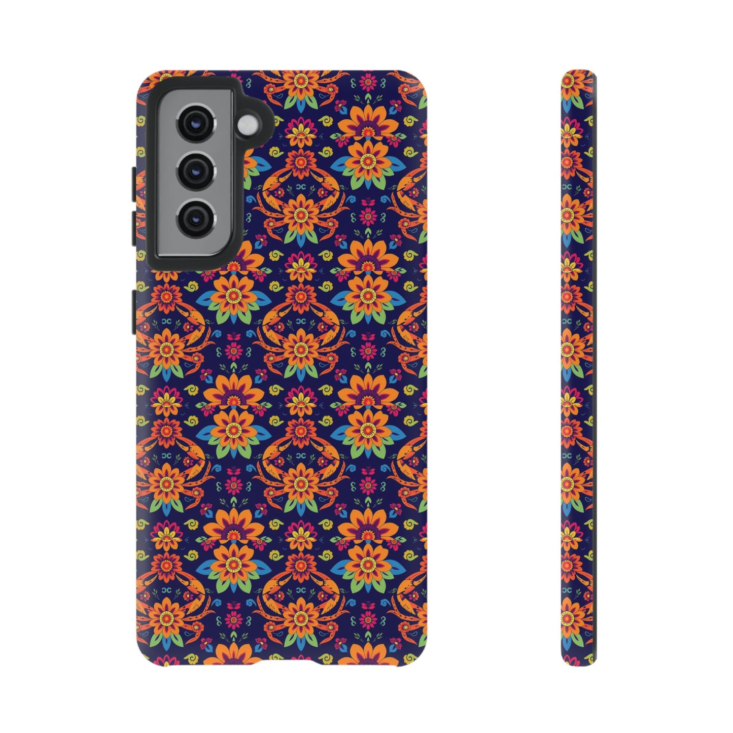 Tough Cases, Cancer, Zodiac, Flower Pattern
