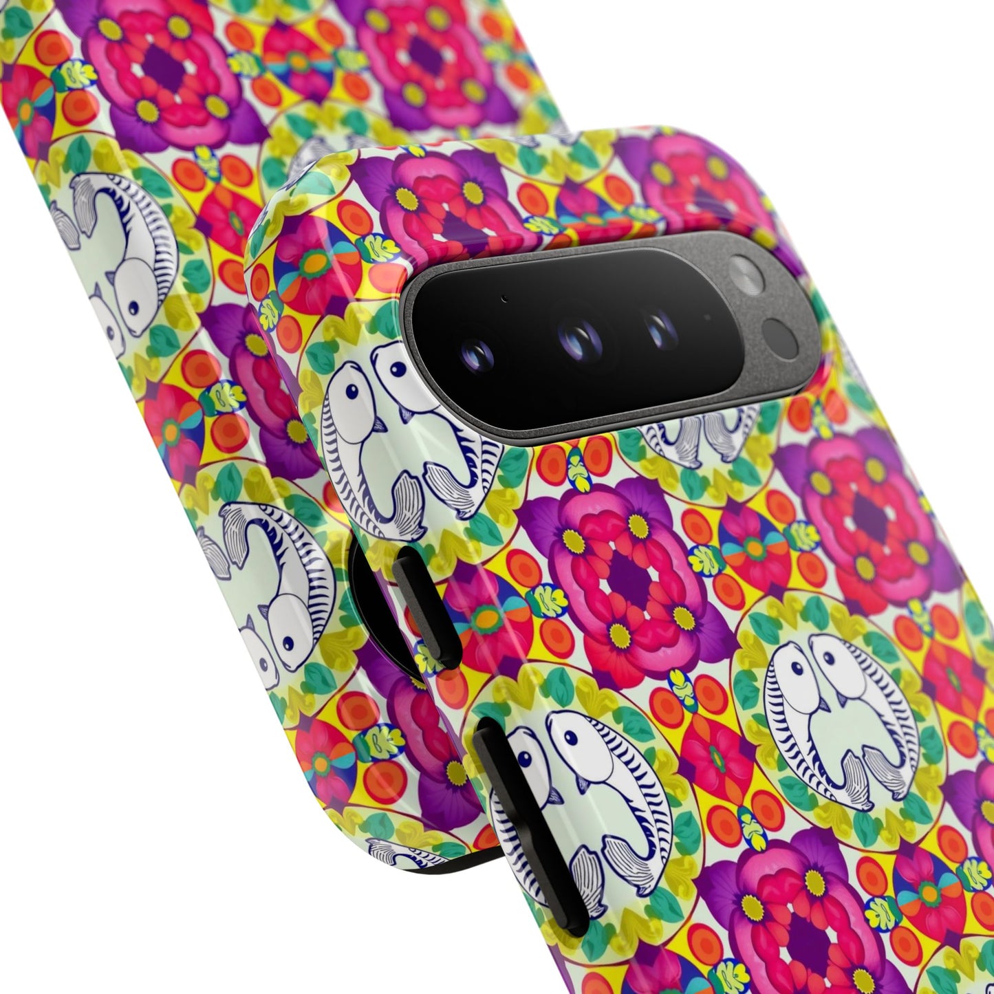 Tough Cases, Pisces, Zodiac v2, Flower Pattern