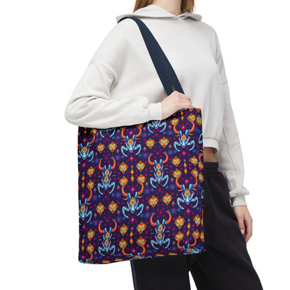 Tote Bag (AOP), Taurus, Zodiac, Jewel Pattern