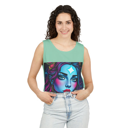 Unisex Garment-Dyed, Tank Top, Gemini, Pop Art, 100% US cotton
