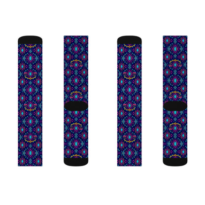 Sublimation Socks, Libra, Zodiac v2, Jewel Pattern