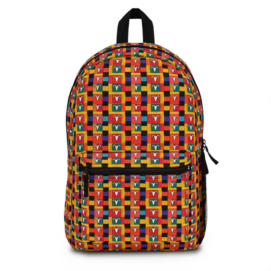 Backpack, Aries, Zodiac v1, Shapes Pattern