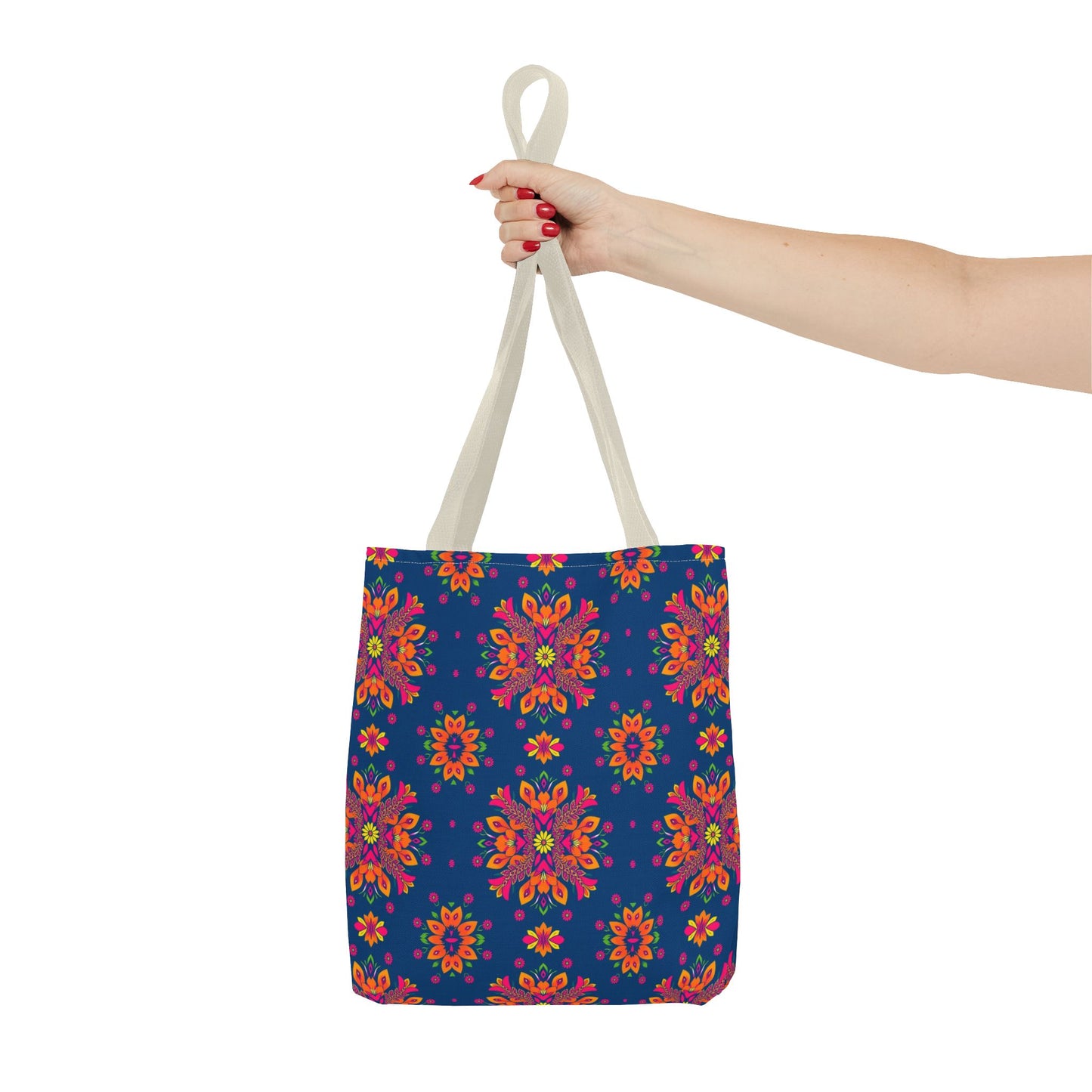 Tote Bag (AOP), Gemini, Zodiac v2, Flower Pattern