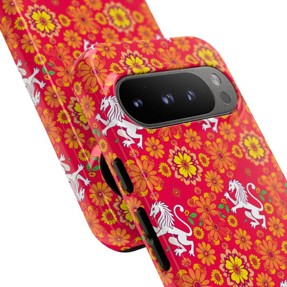 Tough Cases, Leo, Zodiac v4, Flower Pattern