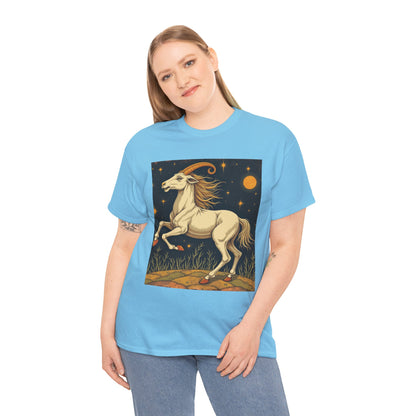 Unisex Heavy Cotton T-Shirt, Aries Animal, Zodiac Design