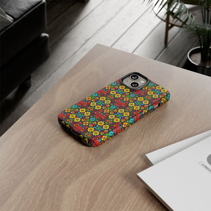 Tough Cases, Cancer, Zodiac v2, Flower Pattern