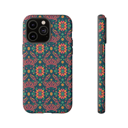 Tough Cases, Cancer, Zodiac v4, Flower Pattern