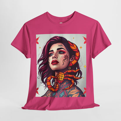 Unisex Heavy Cotton T-Shirt, Scorpio, Zodiac v3, Sexy Art