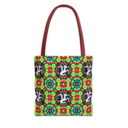 Tote Bag, (AOP), Aquarius, Zodiac v4, Flower Pattern