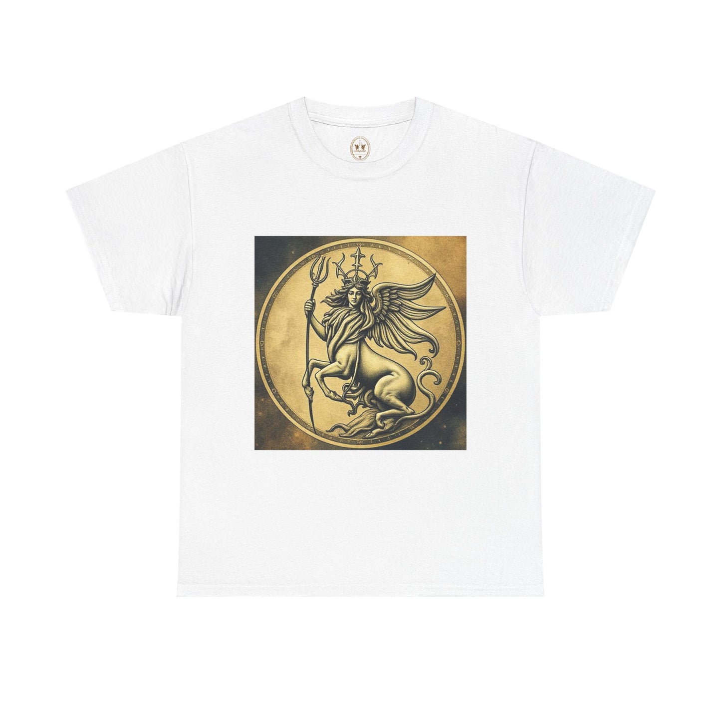 Unisex Heavy Cotton T-Shirt, Angel Animal, Virgo Zodiac Design