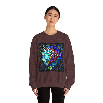 Unisex Heavy Blend™ Crewneck Sweatshirt, Glass, Aquarius Zodiac Design