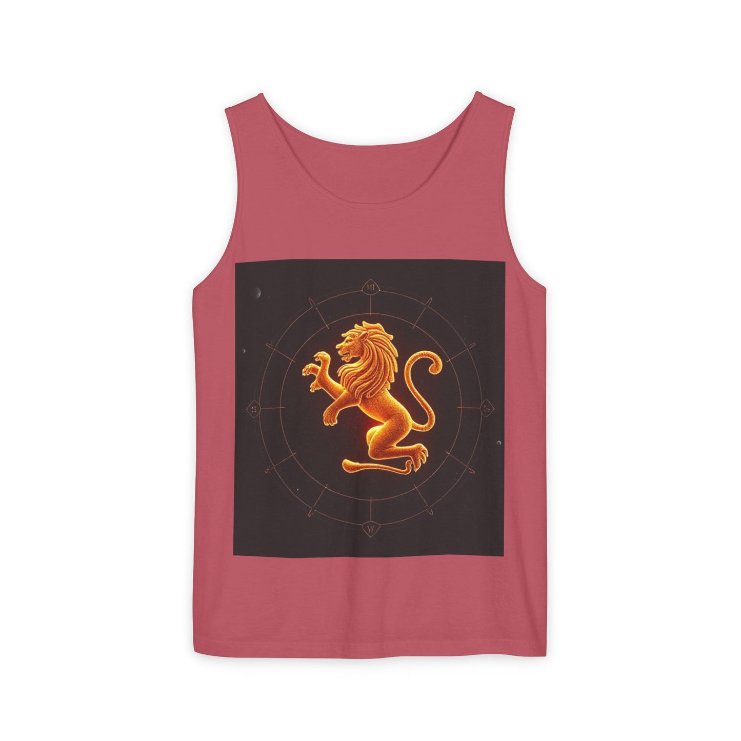Unisex Garment-Dyed, Tank Top, Leo Design, Space Animal v1, 100% US cotton