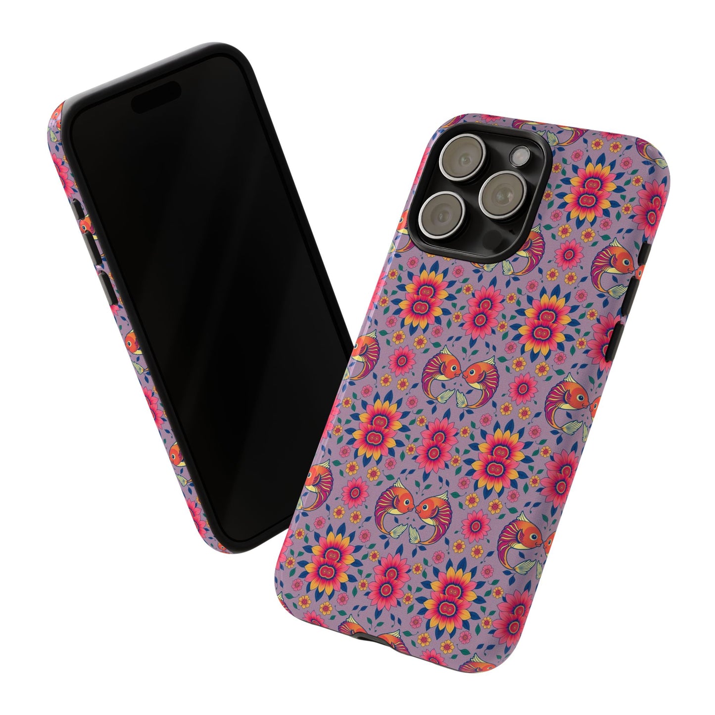 Tough Cases, Pisces, Zodiac v3, Flower Pattern