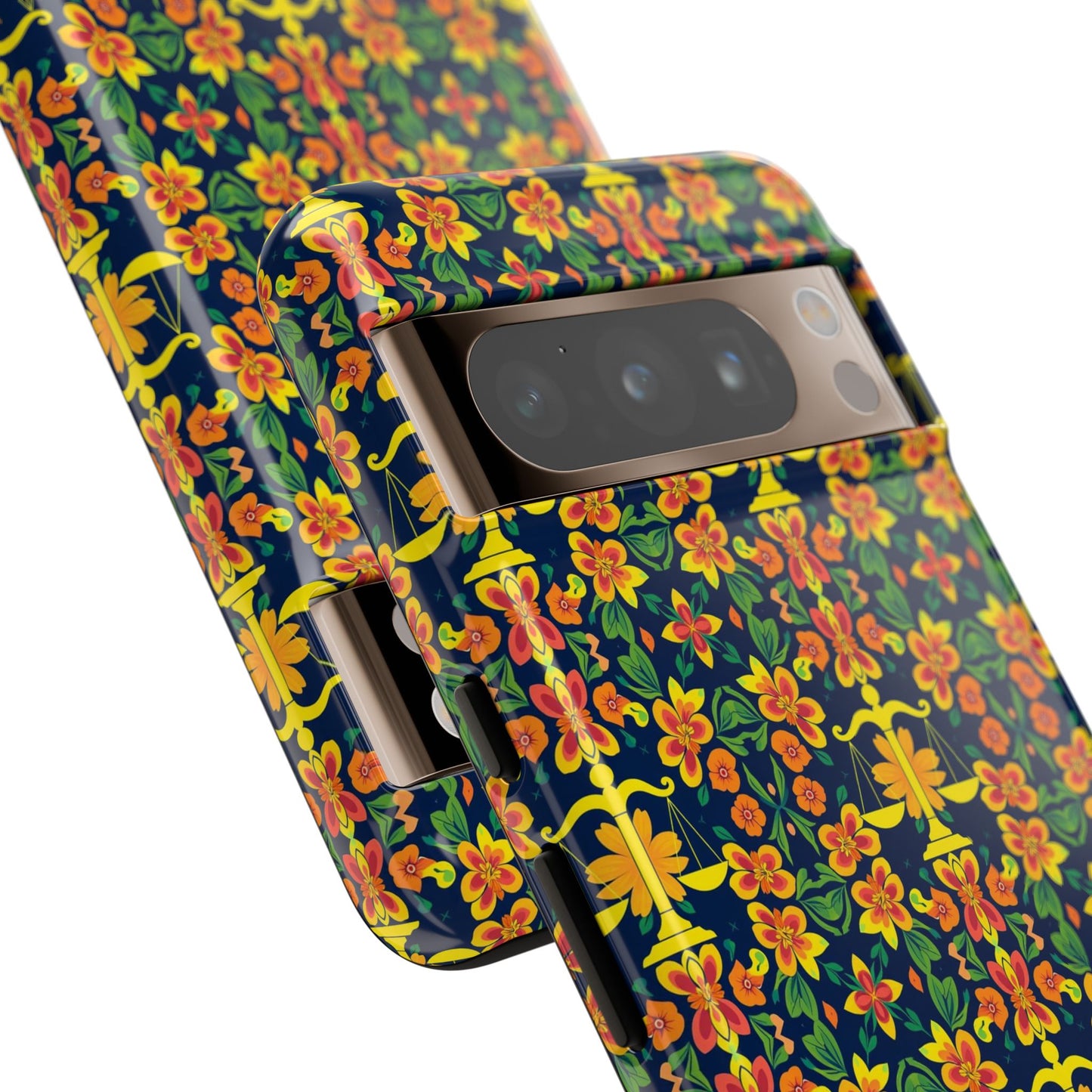 Tough Cases, Libra, Zodiac v3, Flower Pattern