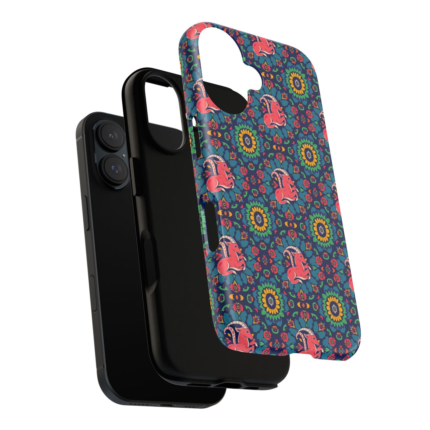 Tough Cases, Capricorn, Zodiac v1, Flower Pattern