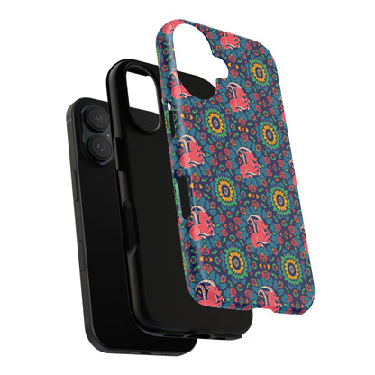 Tough Cases, Capricorn, Zodiac v1, Flower Pattern