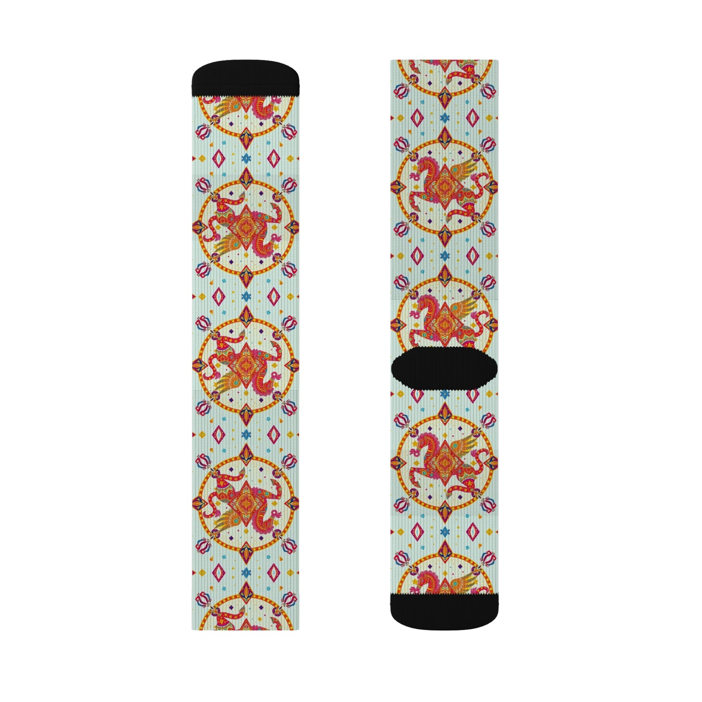 Sublimation Socks, Aquarius, Zodiac v2, Jewel Pattern