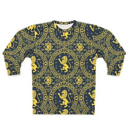 Unisex Sweatshirt, Zodiac Design, Pattern, Leo, AOP