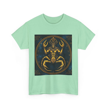 Unisex Heavy Cotton T-Shirt, Scorpion King 1v, Cancer Zodiac Design