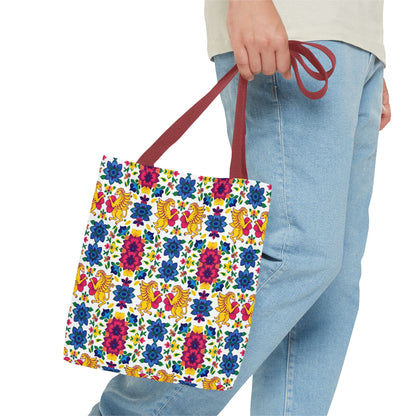 Tote Bag (AOP), Gemini, Zodiac, Flower Pattern
