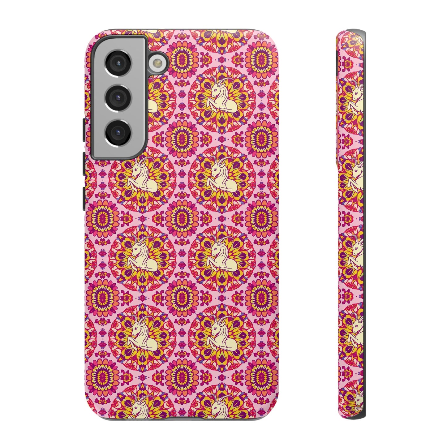 Tough Cases, Capricorn, Zodiac v4, Flower Pattern
