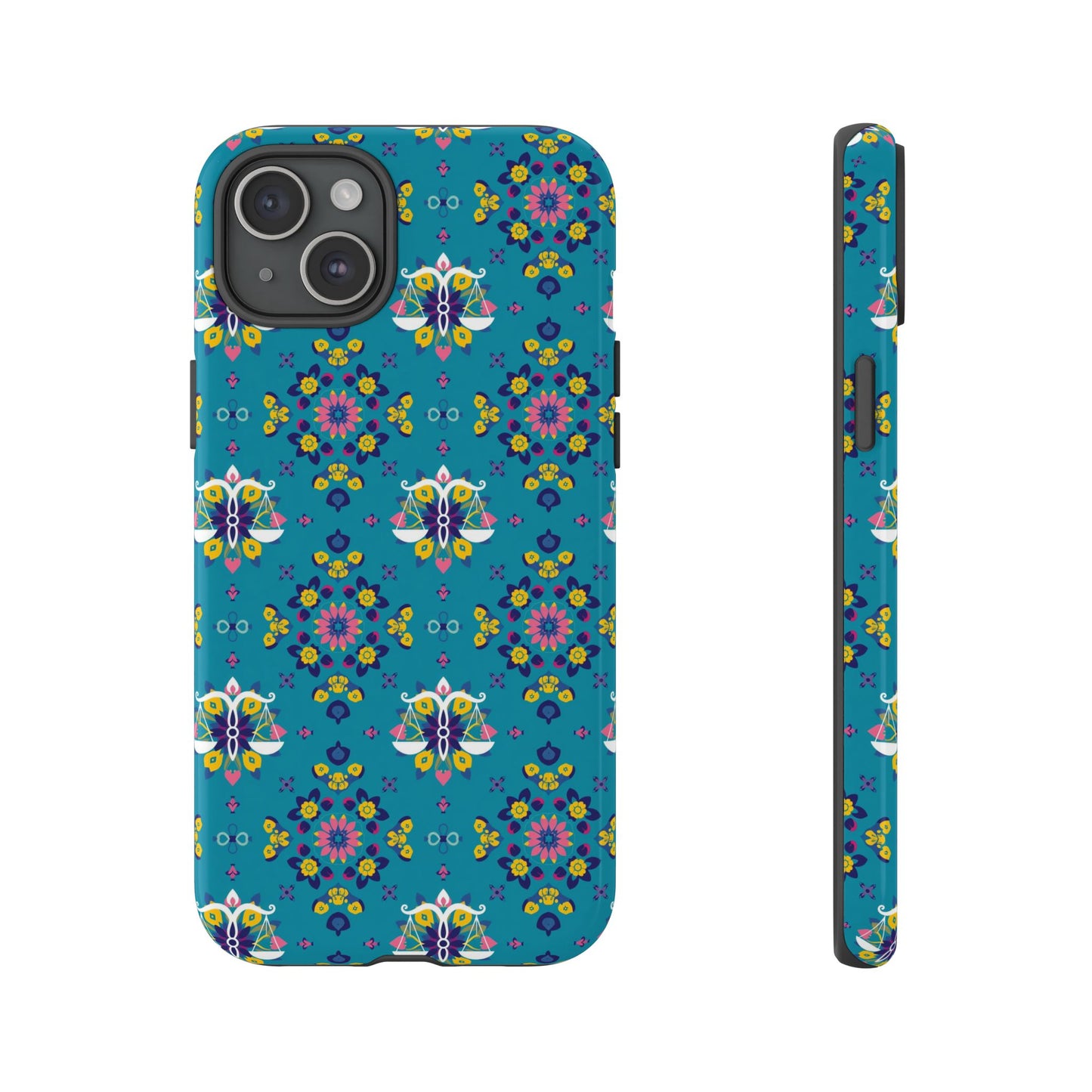 Tough Cases, Libra, Zodiac v2, Flower Pattern