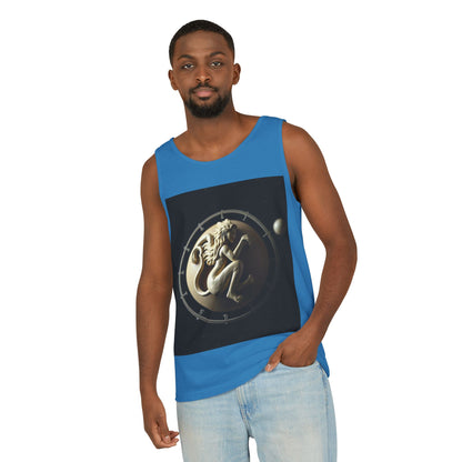 Unisex Garment-Dyed, Tank Top, Virgo Design, Planet Symbol, 100% US cotton
