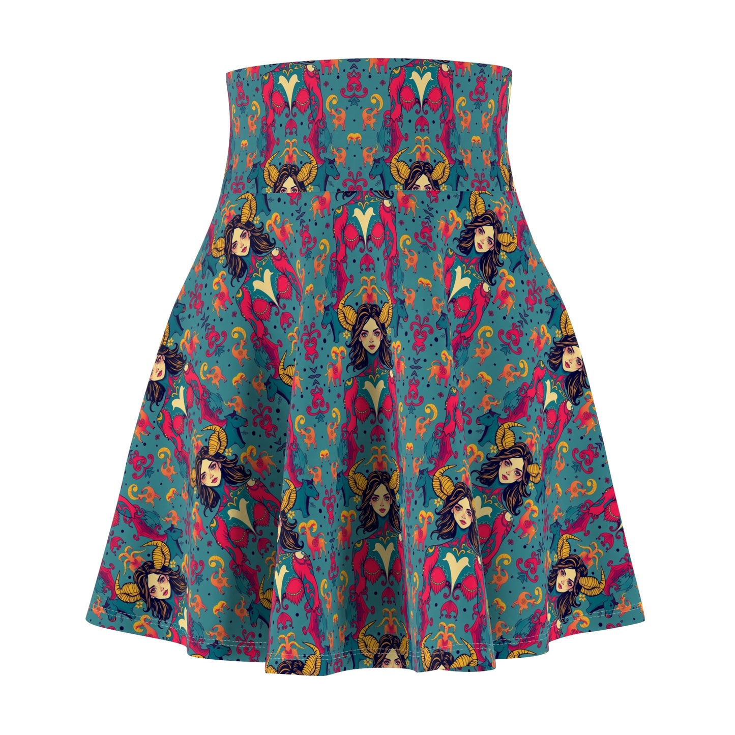 Women's Skater Skirt, (AOP), Taurus, Zodiac, Sexy Pattern