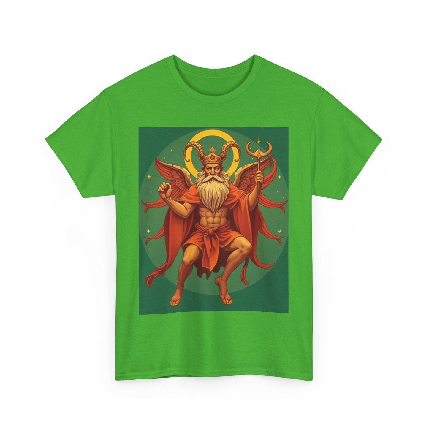 Unisex Heavy Cotton T-Shirt, Aries God, Zodiac Design