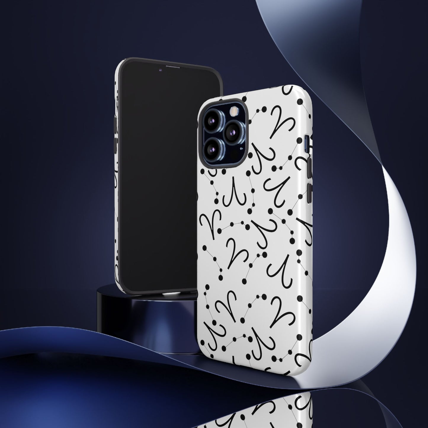 Tough Cases with the Aries Zodiac sign for iPhone, Samsung Galaxy, and Google Pixel devices