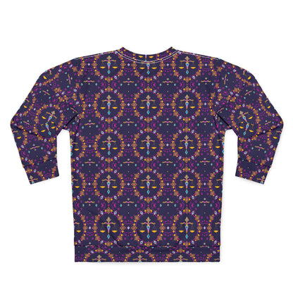 Unisex Sweatshirt (AOP), Libra, Zodiac v4, Jewel Pattern