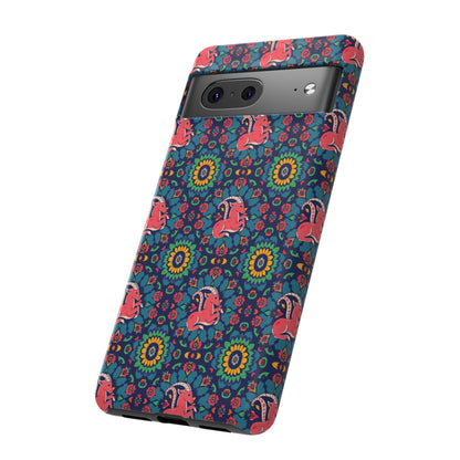 Tough Cases, Capricorn, Zodiac v1, Flower Pattern