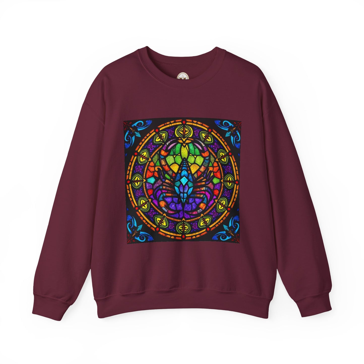 Unisex Heavy Blend™ Crewneck Sweatshirt, Glass 1, Scorpio Zodiac Design