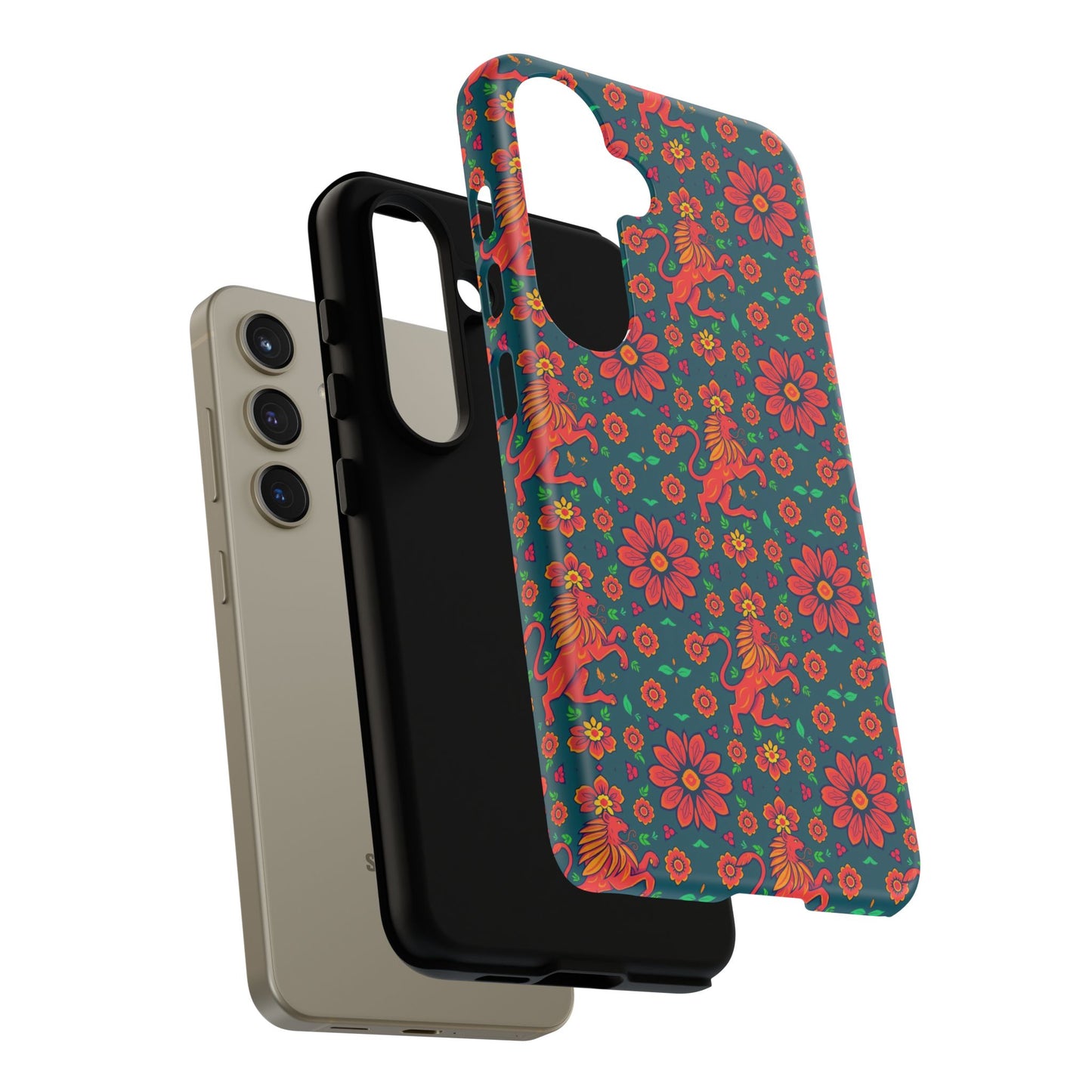 Tough Cases, Leo, Zodiac v2, Flower Pattern