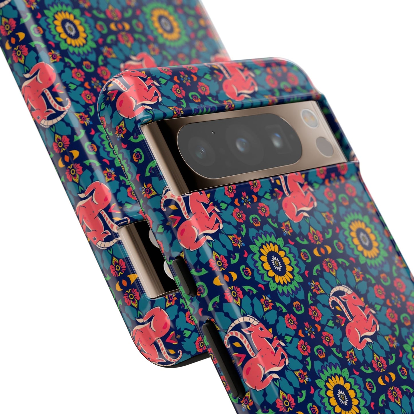 Tough Cases, Capricorn, Zodiac v1, Flower Pattern