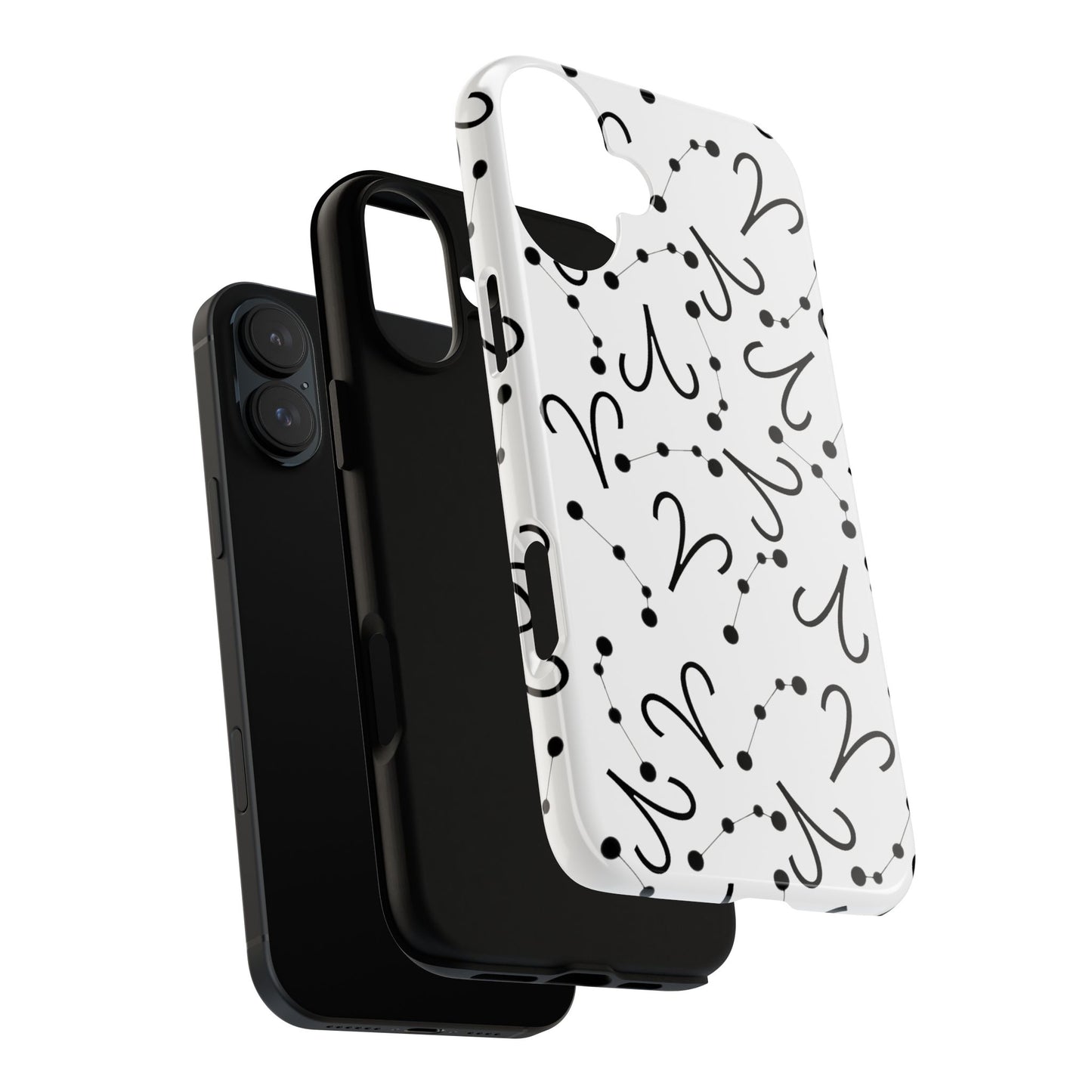 Tough Cases with the Aries Zodiac sign for iPhone, Samsung Galaxy, and Google Pixel devices