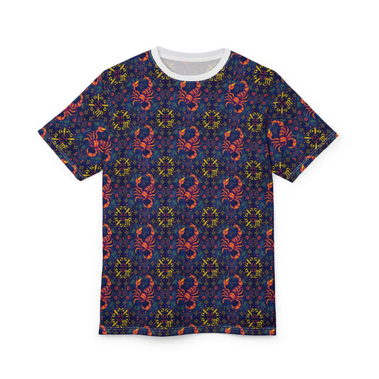Unisex Cut & Sew T-Shirt, AOP, Scorpio, Zodiac v1, Pattern