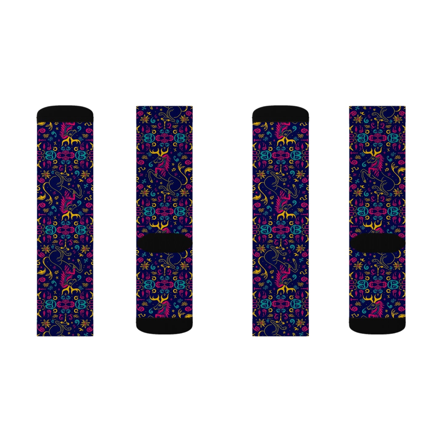 Sublimation Socks, Aquarius, Zodiac v3, Pattern