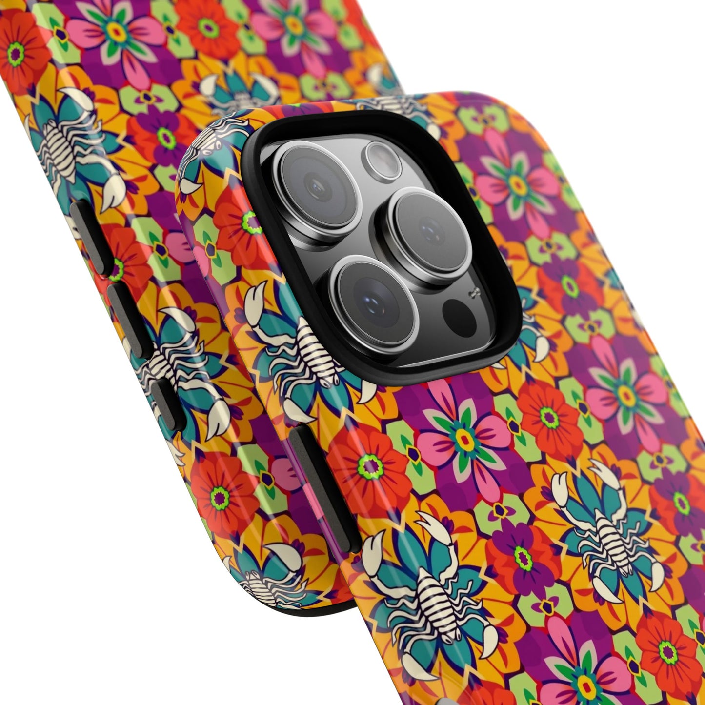 Tough Cases, Scorpio, Zodiac v3, Flower Pattern
