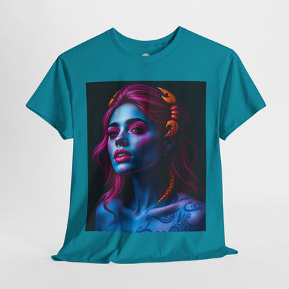 Unisex Heavy Cotton T-Shirt, Scorpio, Zodiac, Sexy Art