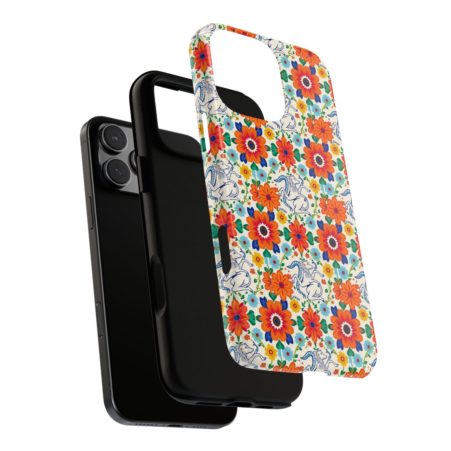 Tough Cases, Virgo, Zodiac v4, Flower Pattern