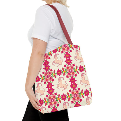 Tote Bag (AOP), Capricorn, Zodiac, Flower Pattern
