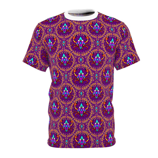 Unisex Cut & Sew T-Shirt, (AOP), Scorpio, Zodiac v1, Jewels Pattern