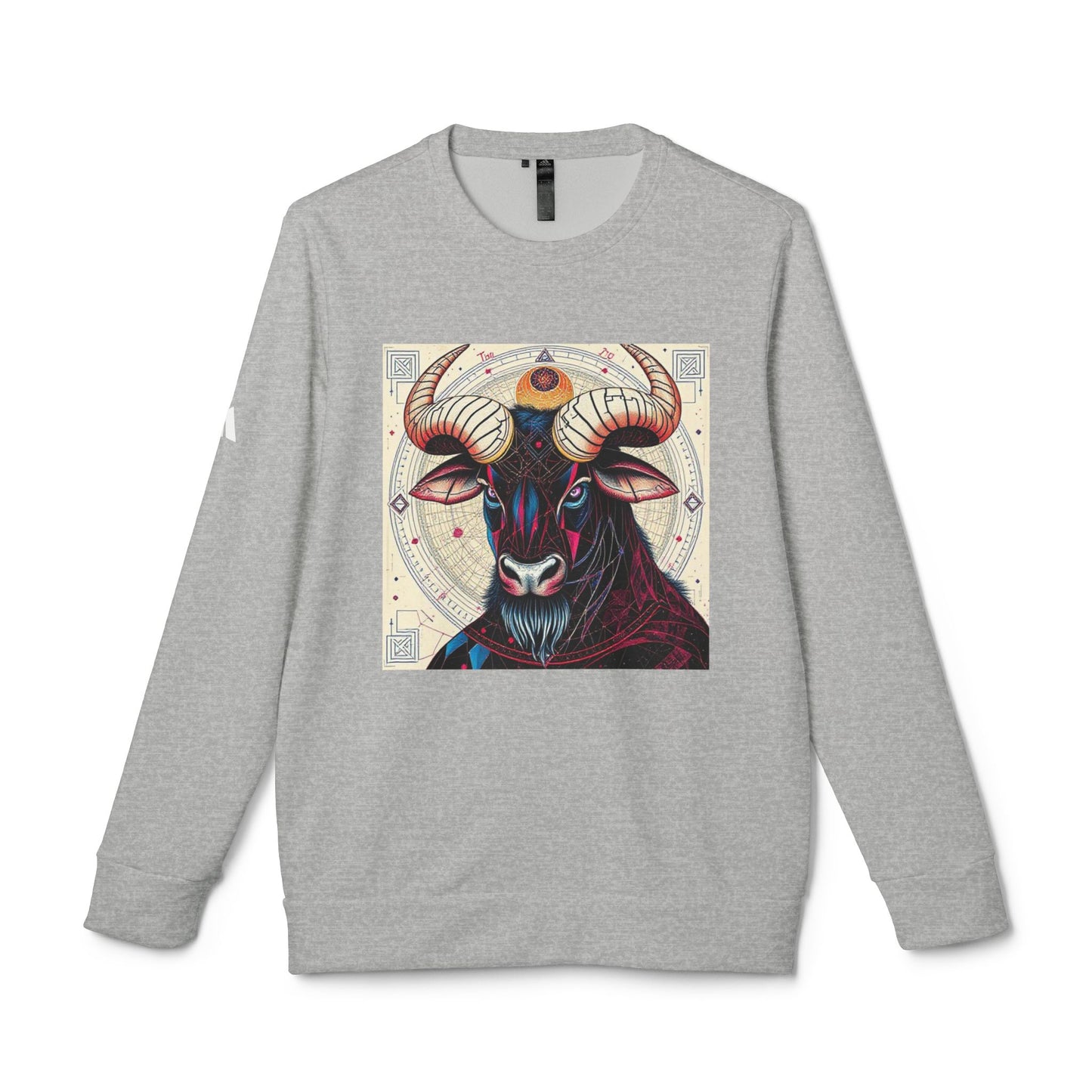 Adidas, Unisex Fleece Crewneck Sweatshirt, Taurus, Pop Art v1, Zodiac